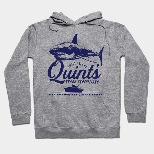 Quint's Shark Fishing Hoodie by MindsparkCreative